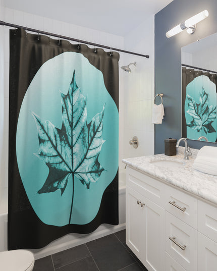 Tif Green Maple Leaf Shower Curtains, 71" x 74"