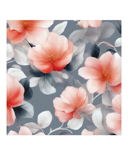 Red Blossom Floral Bunch Face Towel, 13" x 13"