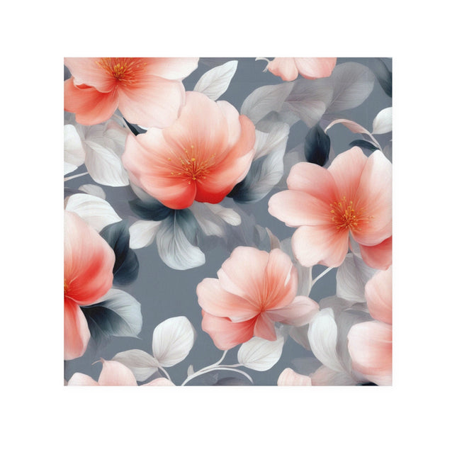 Red Blossom Floral Bunch Face Towel, 13" x 13"
