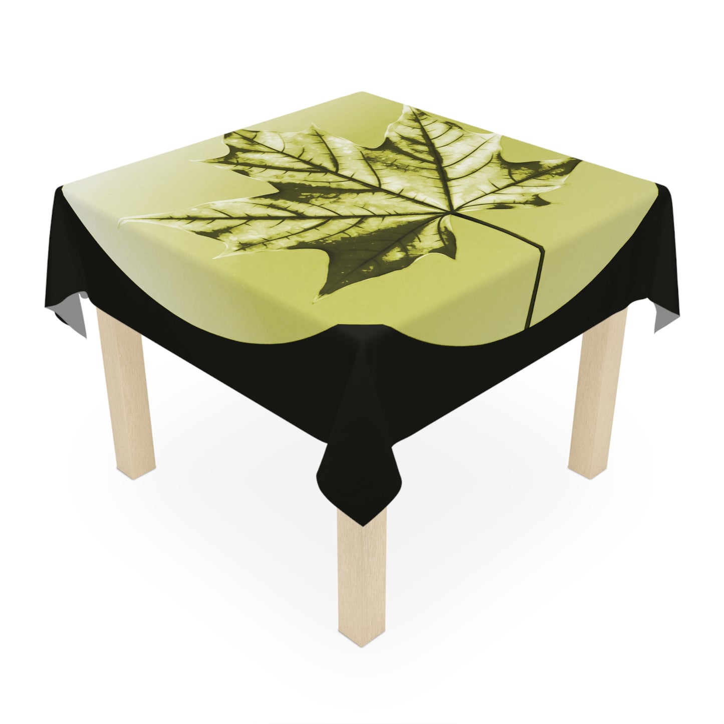 Lemongrass Maple Leaf Tablecloth, 55" x 55"