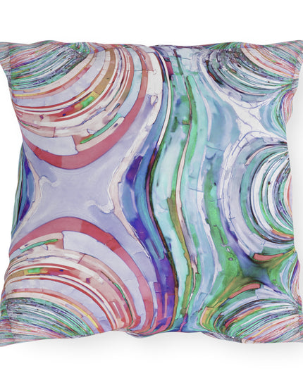 Uzi Spiral Pastels 20" x 20" Outdoor Pillow