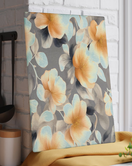 Soft Blossom Floral Bunch Glass Cutting Board, 11" x 15"