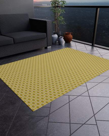 Lemongrass Star-crossed Bodies Outdoor Rug, 60" x 84"