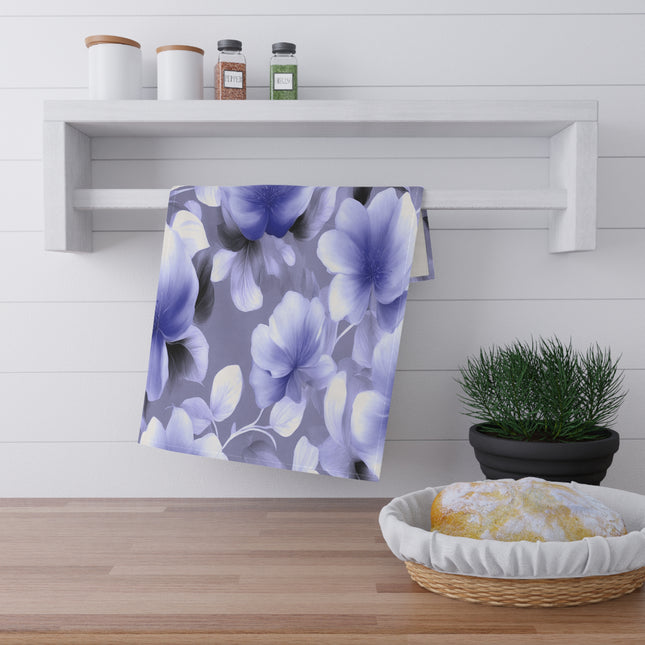 Indigo Blossom Floral Bunch Tea Towels (cotton, poly), 18" x "30