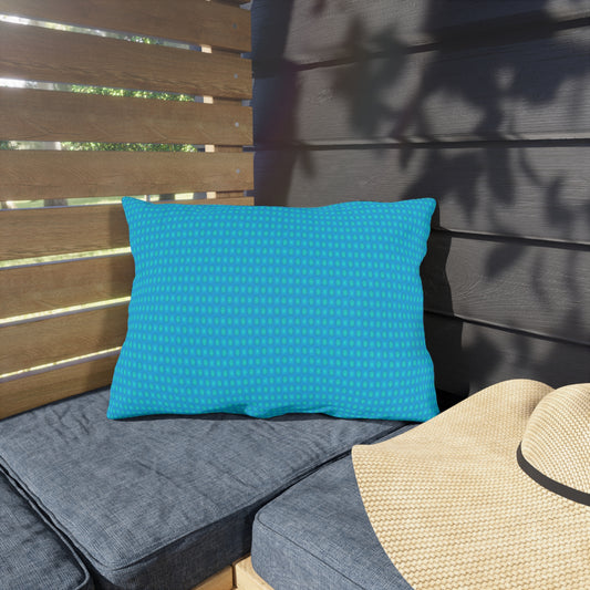 Light Blue Star-crossed Bodies Outdoor Pillow, 20" x 14"
