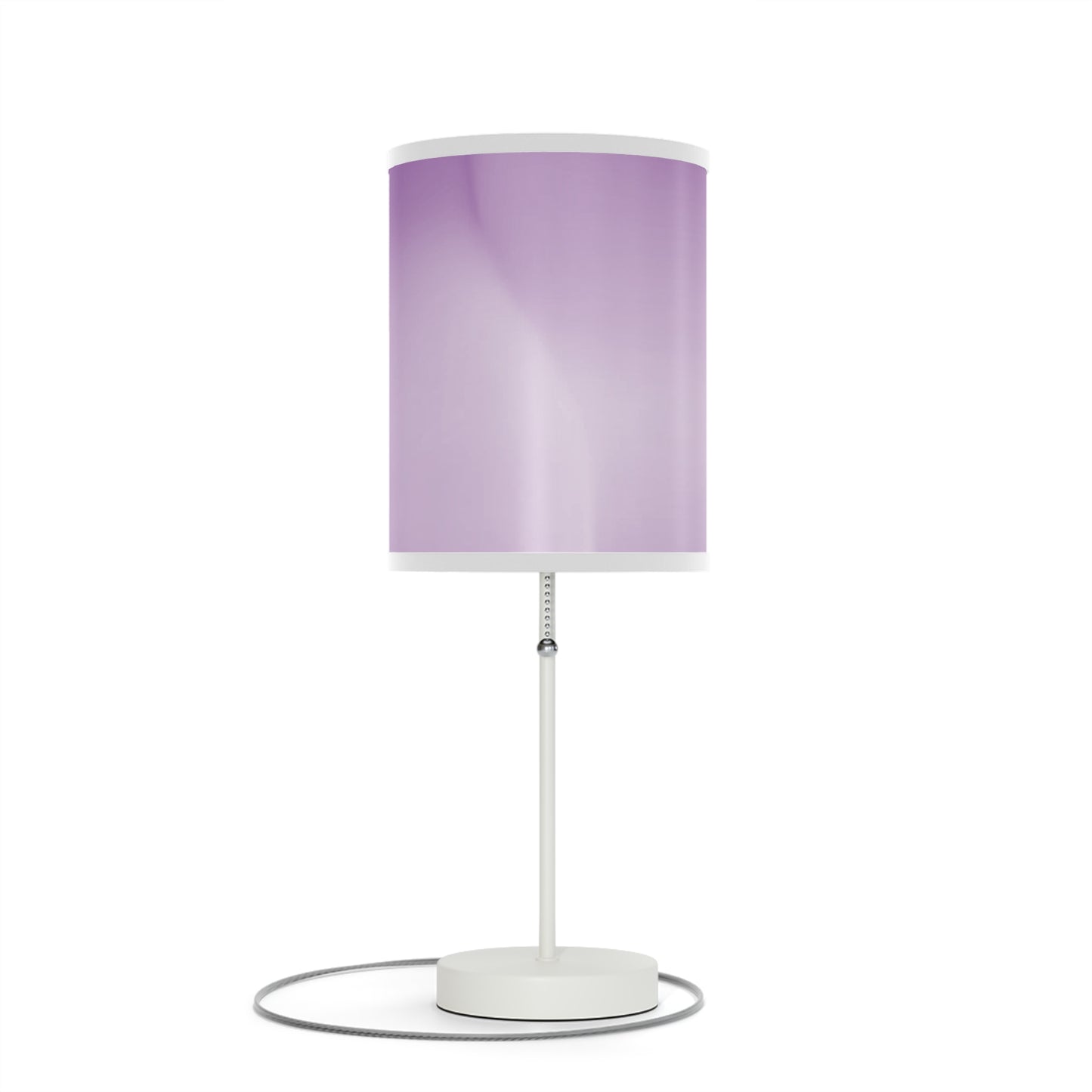 Soft Lavender Fade Table Lamp on a White or Silver Stand, US|CA plug