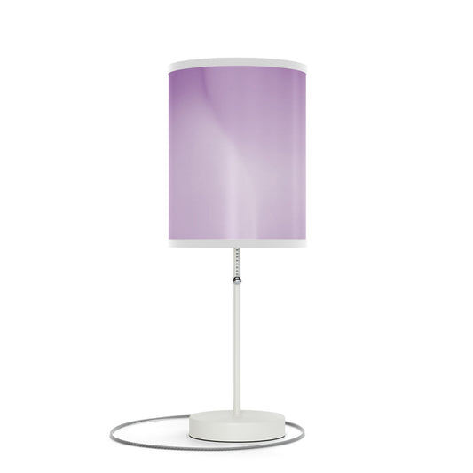 Soft Lavender Fade Table Lamp on a White or Silver Stand, US|CA plug