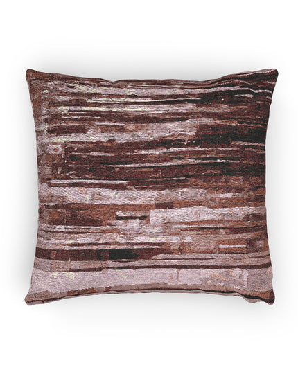 Striped Ruby Woven Pillow, 17" x 18"
