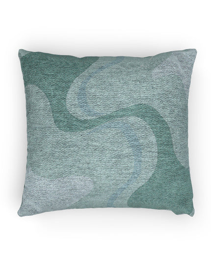 Tif Green Wavey Woven Pillow, 17" x 18"