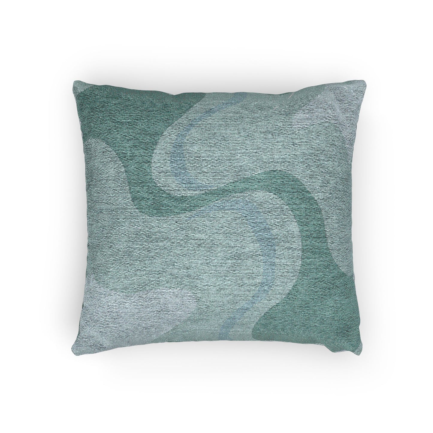 Tif Green Wavey Woven Pillow, 17" x 18"