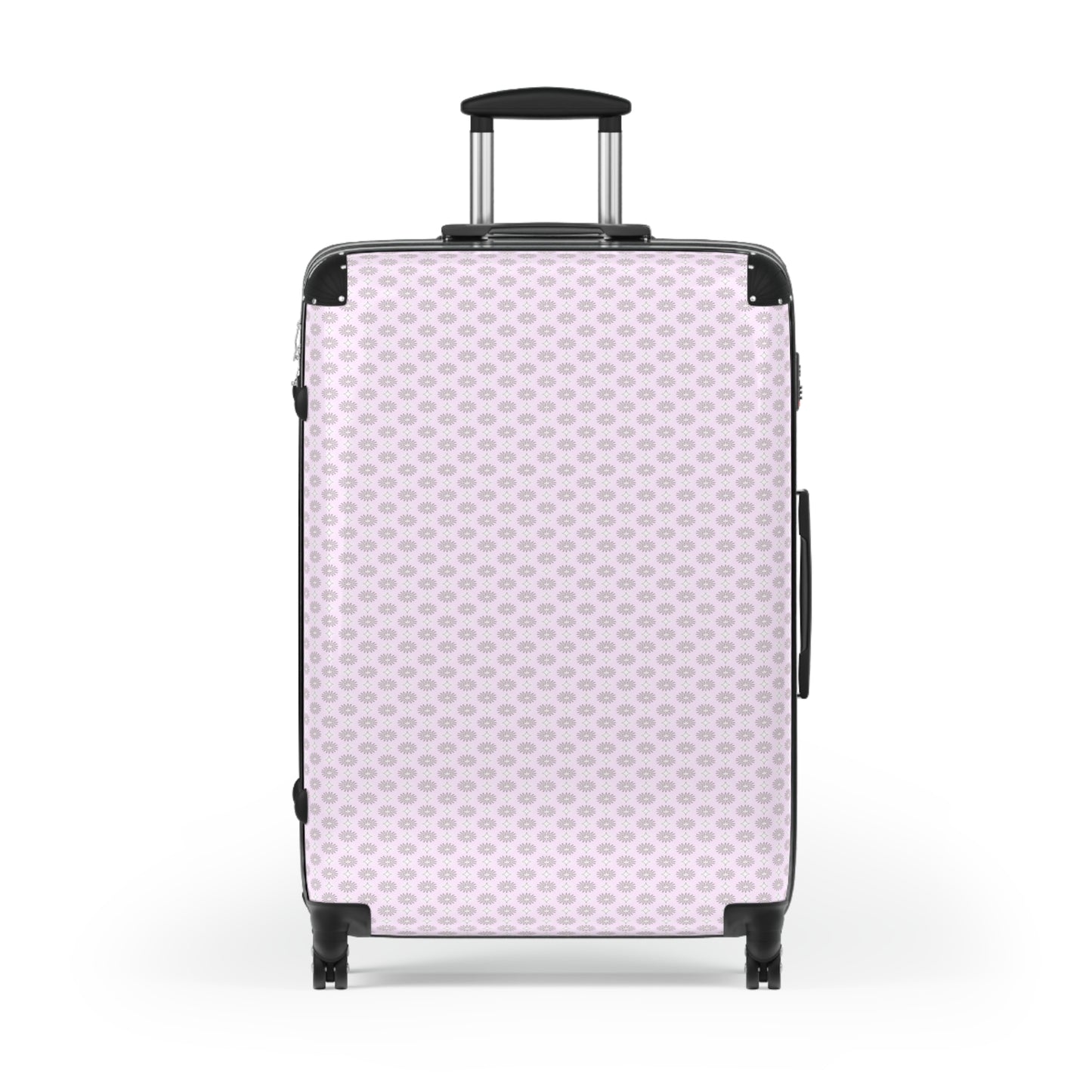 Pink Mornings Star-crossed Bodies Large Suitcase with built in lock, 4 double-wheels, telescopic handle, and ABS back hard-shell