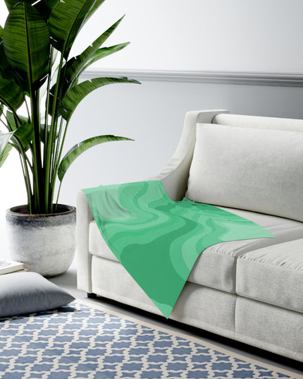 Mint Green Wavey Baby Swaddle 30″×40″ Blanket