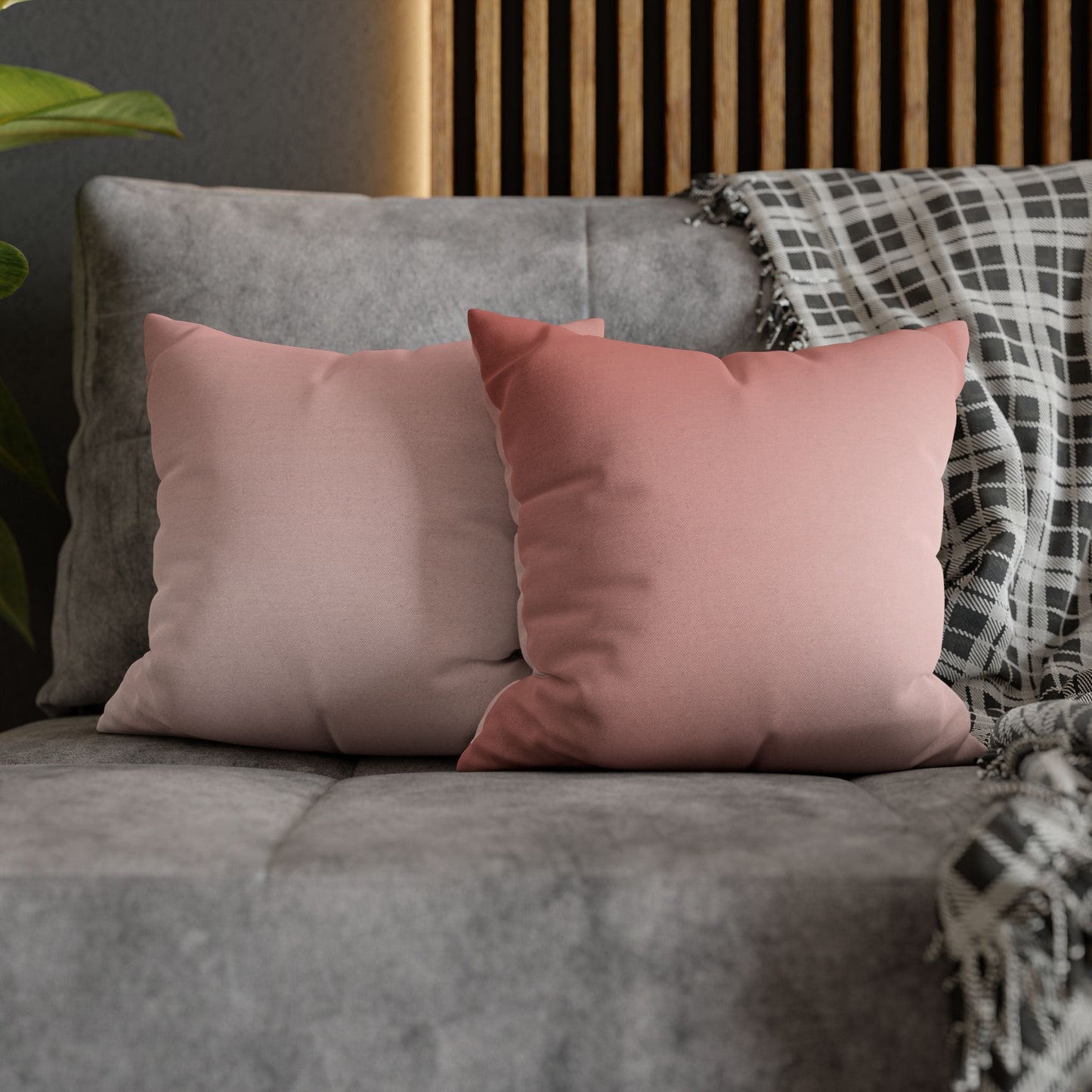 Rose Red Fade Spun Polyester Square Pillowcase, 14" x 14"