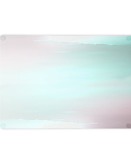 Green Sea Lavender Fog 8" x 11" Glass Cutting Board