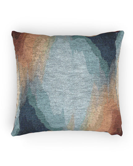 Blue Sea Red Orange Fog Woven Pillow, 17" x 18"