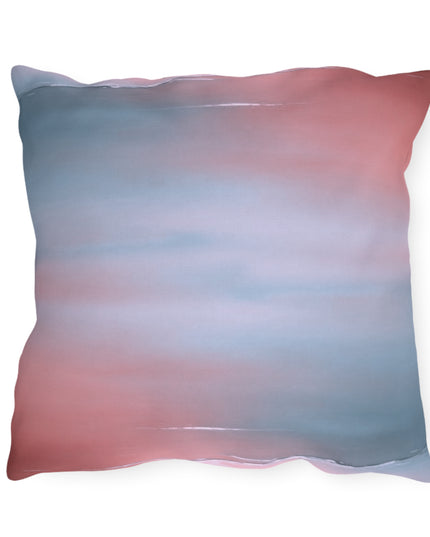 Gray Sea Pink Fog 18" x 18" Outdoor Pillow
