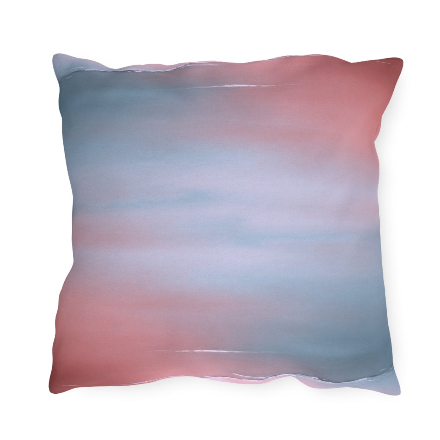 Gray Sea Pink Fog 18" x 18" Outdoor Pillow