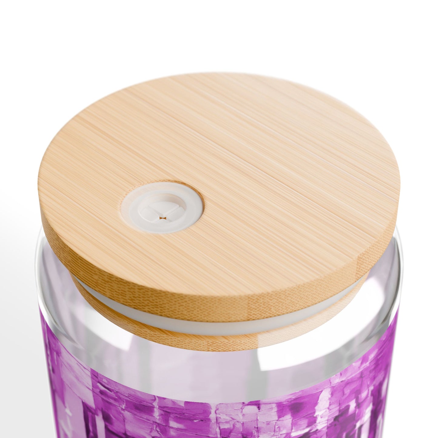Striped Powder Lavender Sipper Glass, 16oz