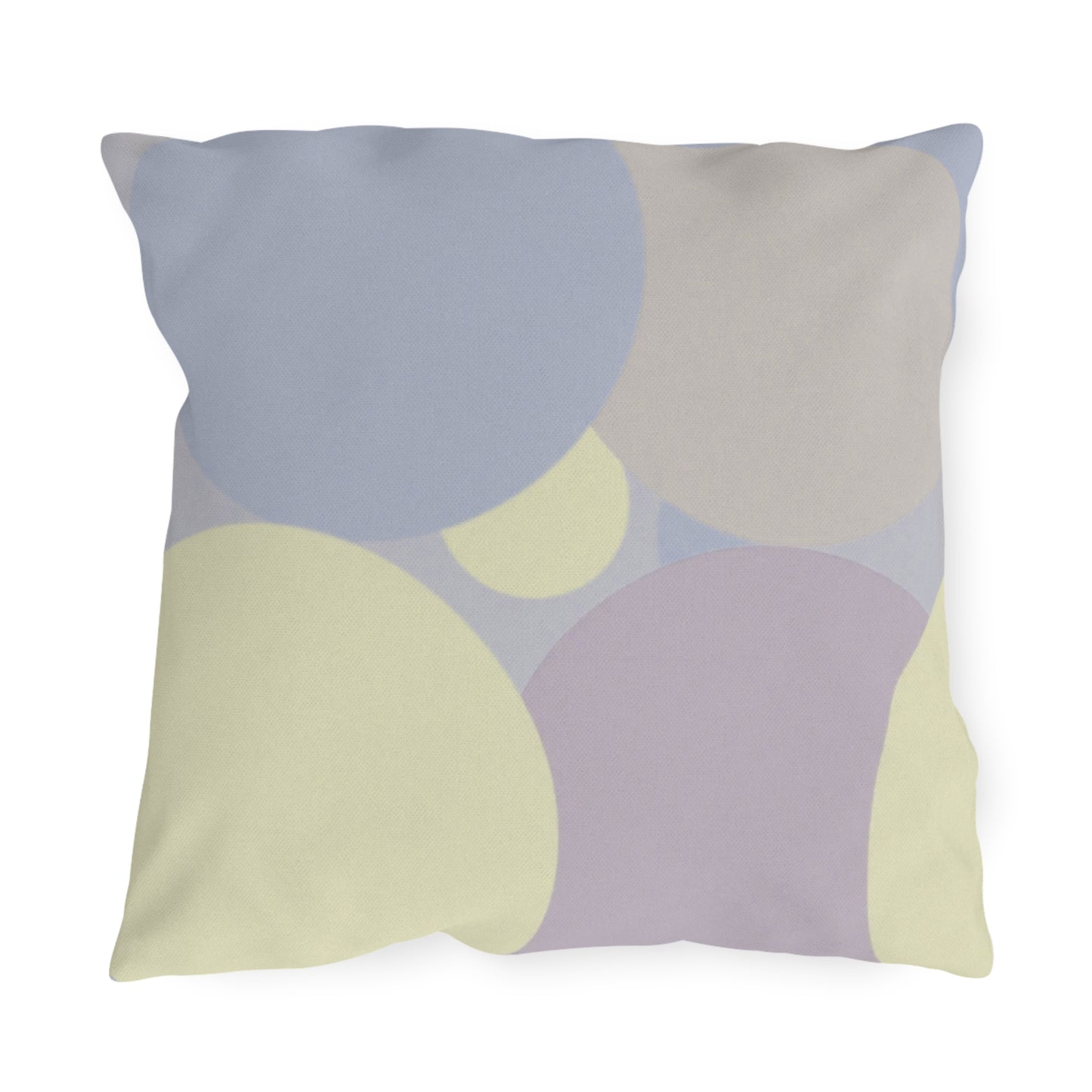 Pastel Soft Blue and Soft White Patches 18" x 18" Outdoor Pillows