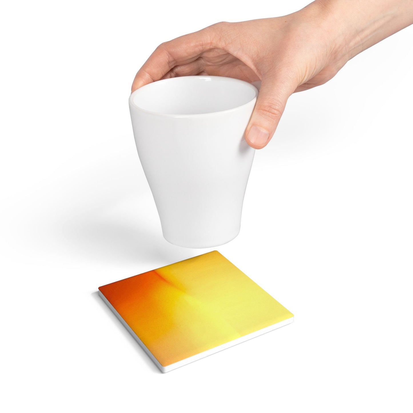 Phoenix Fade 4" x 4" Square Ceramic Coaster