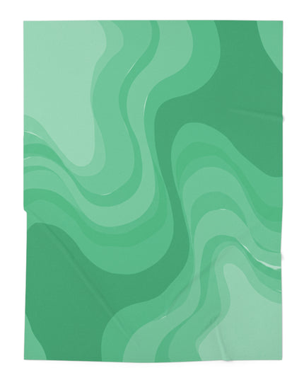 Mint Green Wavey Baby Swaddle 30″×40″ Blanket