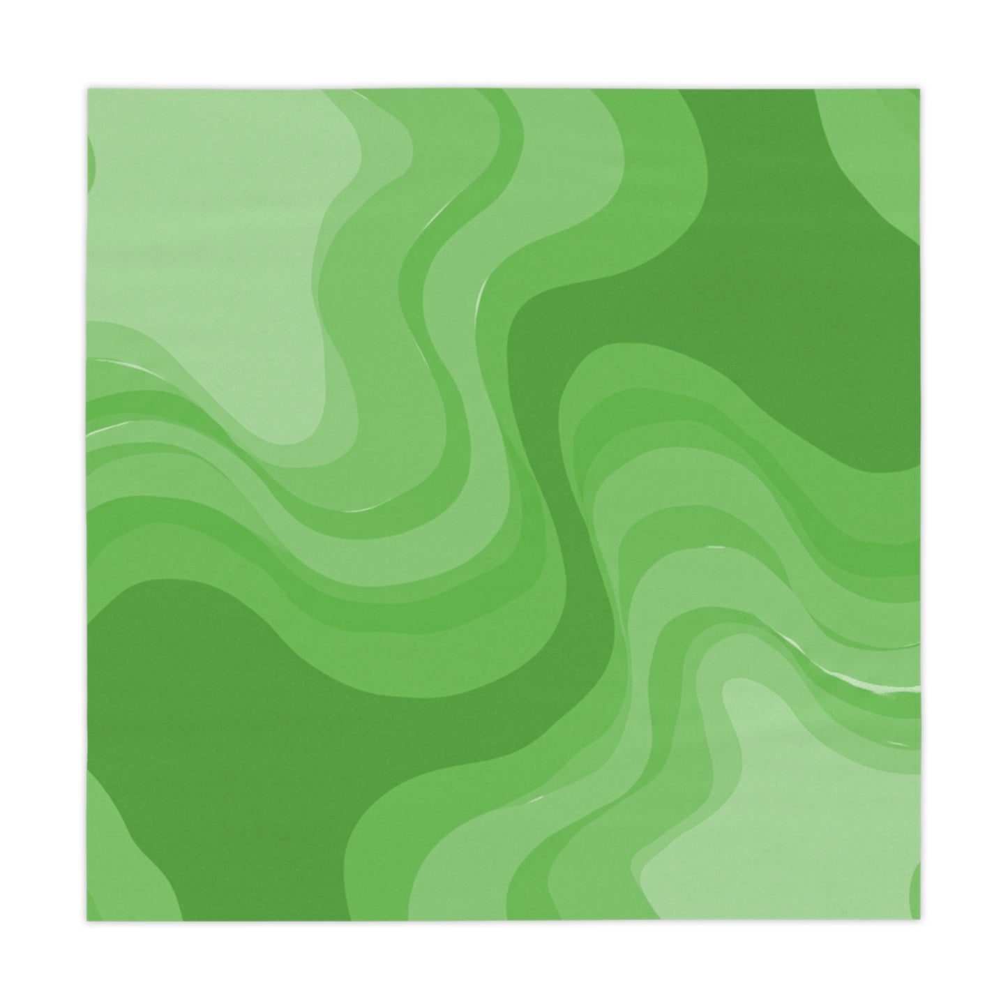 Greenie Meanie Wavey Tablecloth, 55" x 55"