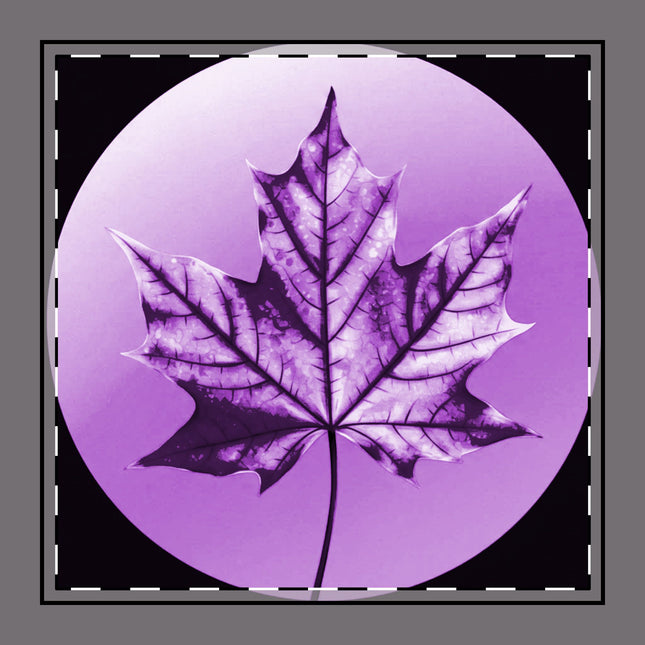Purple Maple Leaf Cotton Twill Napkin, 10" x 10"
