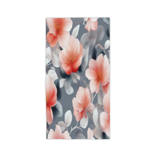 Red Blossom Floral Bunch Beach Towel, 24" x 44"