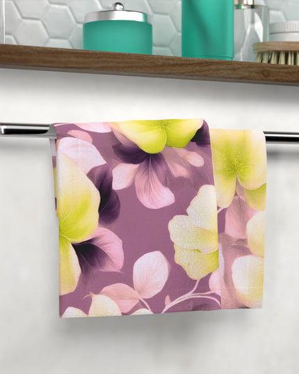 Lemon Blossom Floral Bunch Face Towel, 13" x 13"