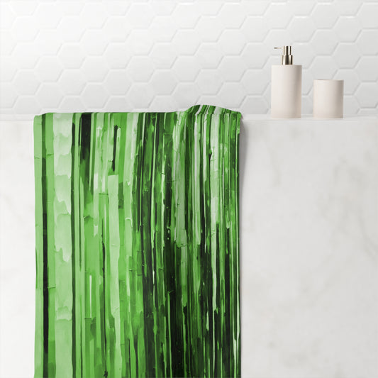 Striped Mint Pastel 30" x 60" Mink-Cotton Towel (50% polyester, 50% cotton)