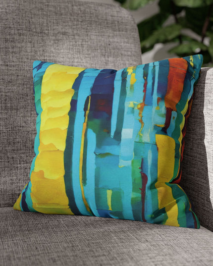 Striped Alpha Spun Polyester Square Pillowcase, 14" x 14"