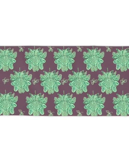 Mint Green Floral Butterflies Beach Towel, 30" x 60"
