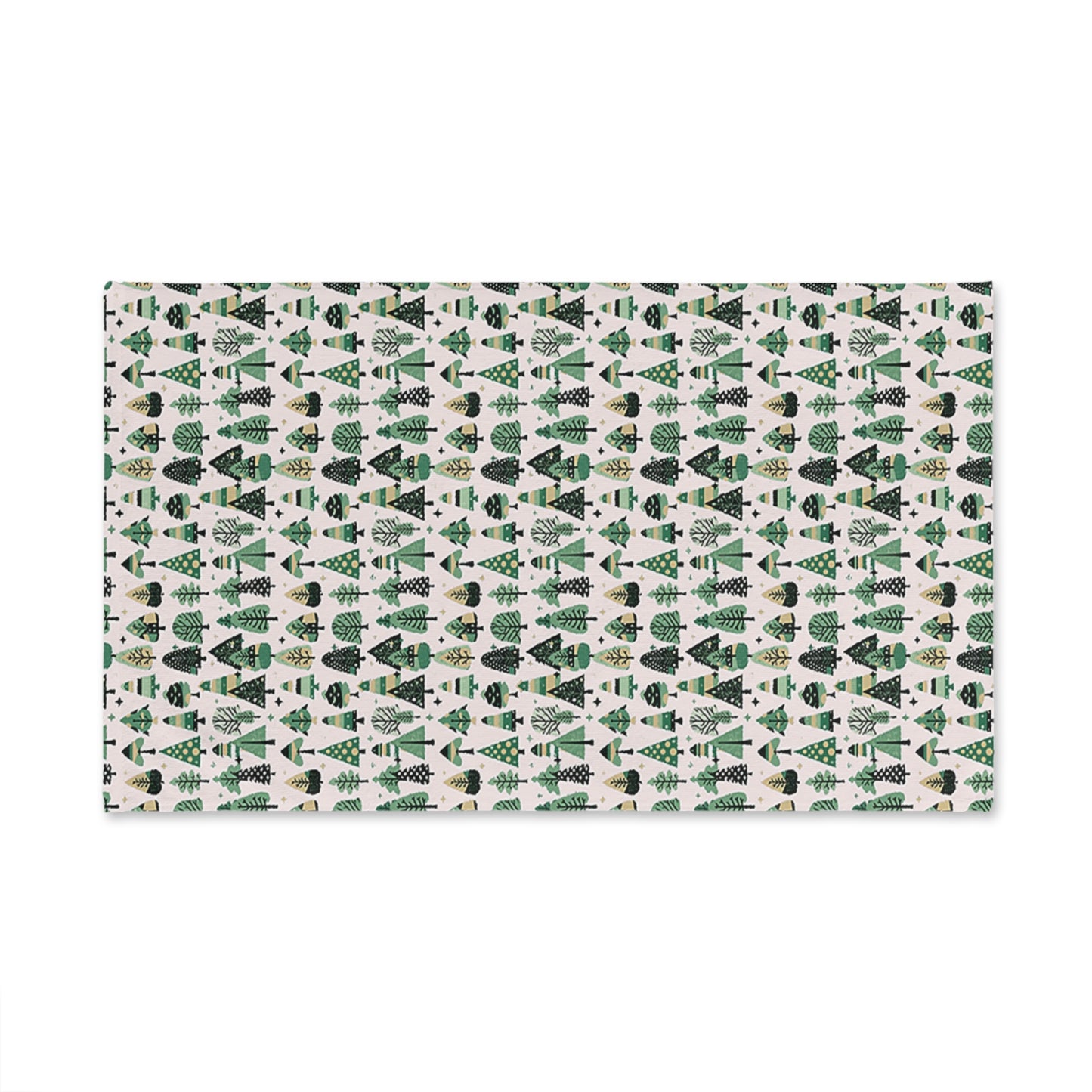 Mini Vintage Green Trees Hand Towel, 16" x 28"