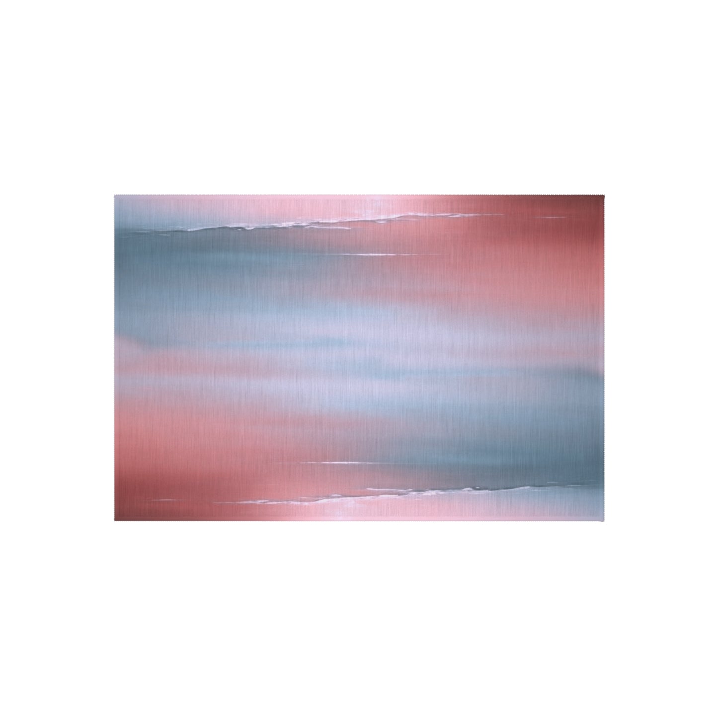 Gray Sea Pink Fog Outdoor Rug, 24" x 36"