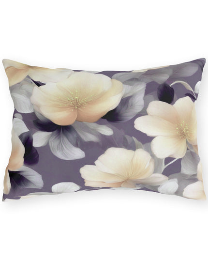 White Blush Floral Bunch Outdoor Pillow, 20" x 14"