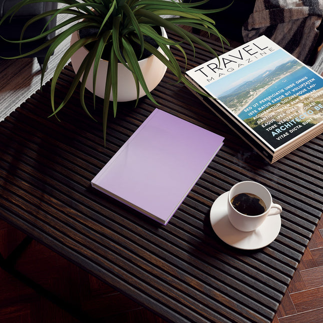 Soft Lavender Fade 5.2" x 7.4" Hard Backed Journal with 128 blank pages