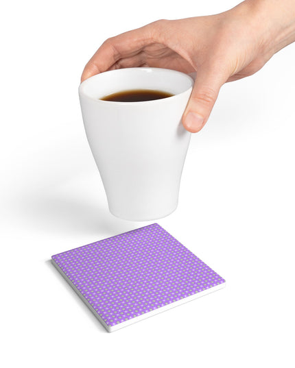 Lavender Star-crossed Bodies Square Ceramic Coaster, 4" x 4"