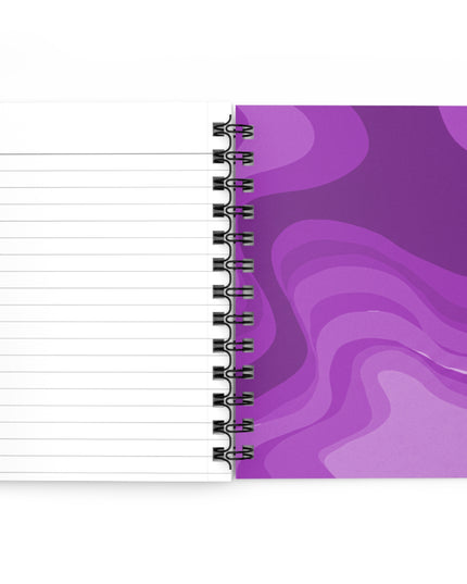Wavey Purple Wavey Spiral Bound Journal, 5" x 7" 150 pages