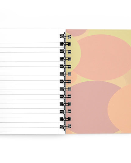Pastel Hot Peach Patches Spiral Bound Journal, 5" x 7" 150 pages