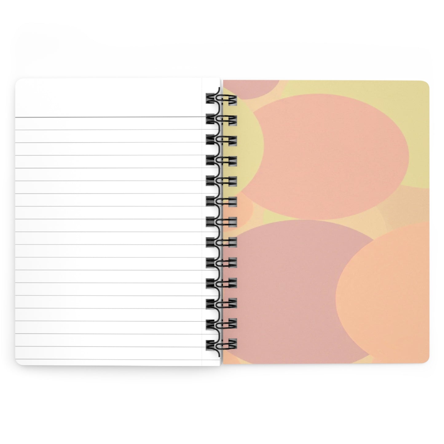 Pastel Hot Peach Patches Spiral Bound Journal, 5" x 7" 150 pages