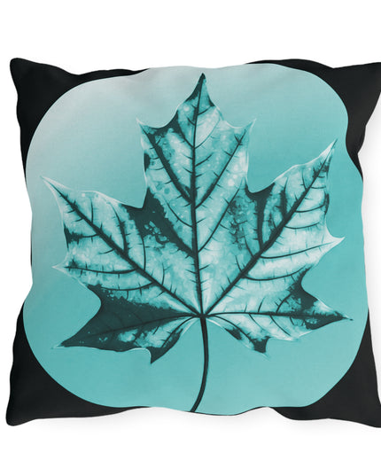 Tif Green Maple Leaf 18" x 18" Outdoor Pillow