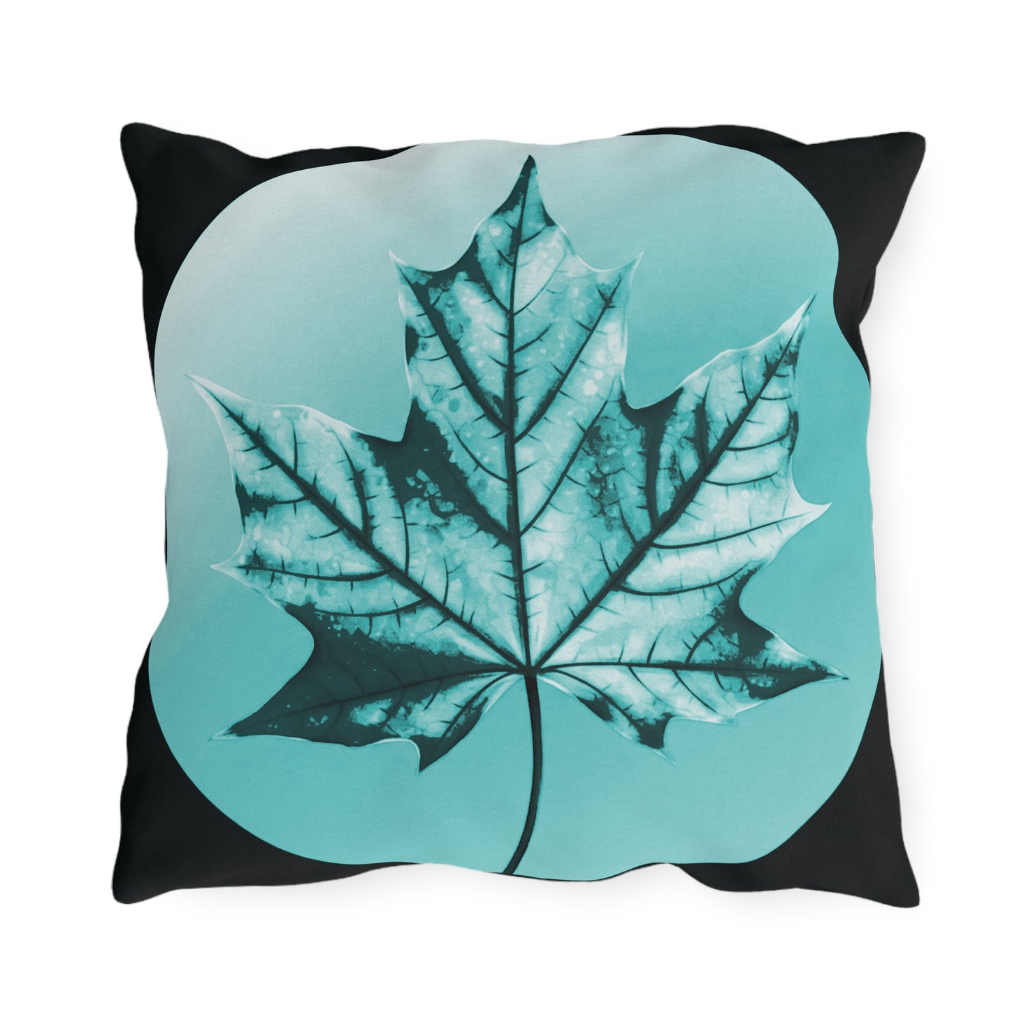 Tif Green Maple Leaf 18" x 18" Outdoor Pillow