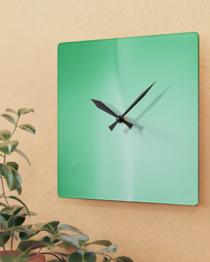 Mint Fade Acrylic Wall Clock, Round or Square, 10.75" x 10.75"