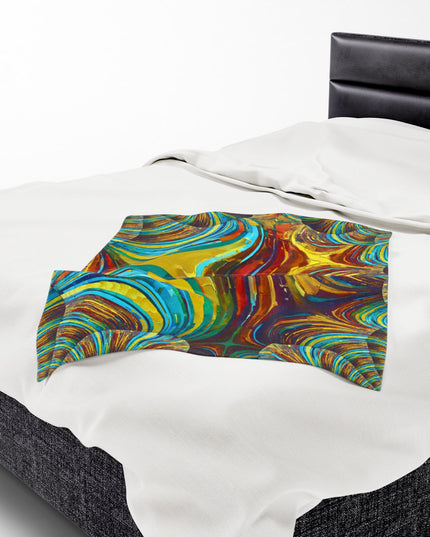 Uzi Spiral Alpha Velveteen Plush Blanket, 30" x 40"