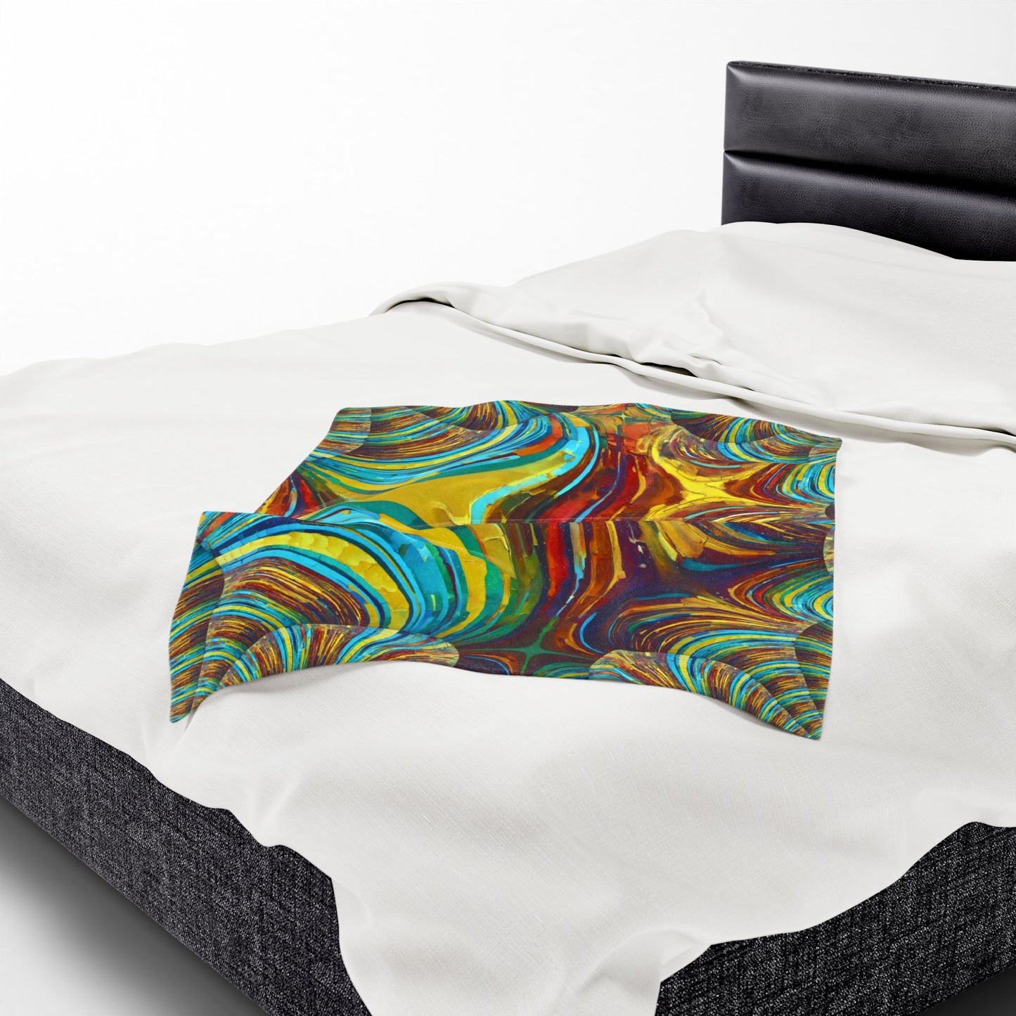 Uzi Spiral Alpha Velveteen Plush Blanket, 30" x 40"