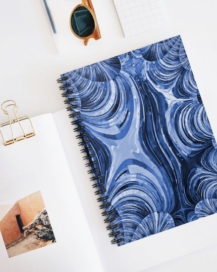 Uzi Spiral Deep Blue Spiral Notebook - Ruled Line, 6" x 8", 118 pages