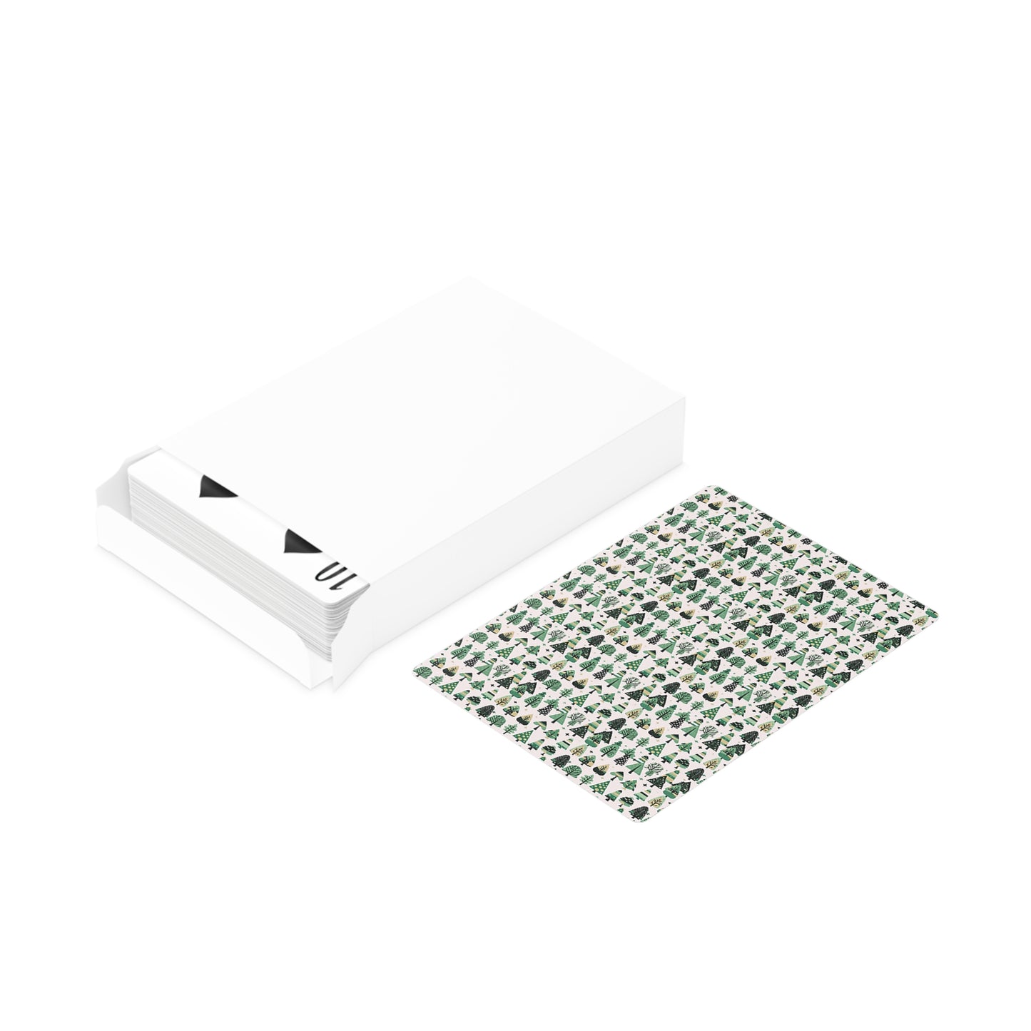 Mini Vintage Green Trees Poker Cards