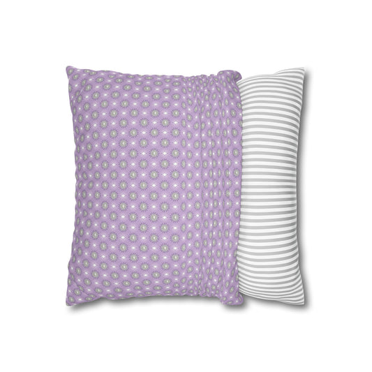 Lavender Star-crossed Bodies Spun Polyester Square Pillowcase, 14" x 14"
