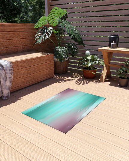 Green Sea Lavender Fog Outdoor Rug, 24" x 36"