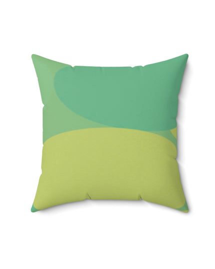 Pastel Green Patches 16" x 16" Faux Suede Square Pillow